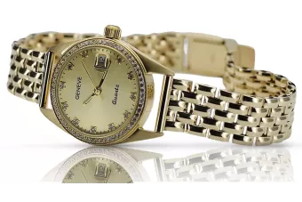 Gold men's watch Geneve ★ zlotychlopak.pl ★ Gold purity 585 333 Low Price!
