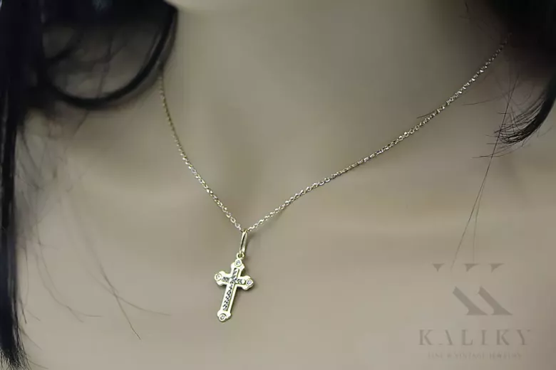 Золото православний хрест ★ russiangold.com ★ Золота 585 333 Низька ціна