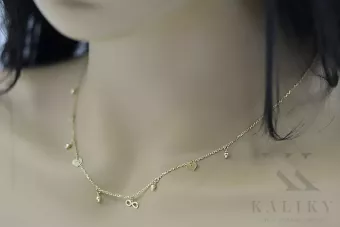Zlatý reťaz celebrity 14k 585 žltá talianske zlaté srdce! ccc002y