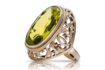 14k Roségold Vintage Peridot Ring