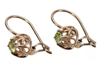 copy of Винтажные серьги из розового золота 14k 585 с александритом vec145