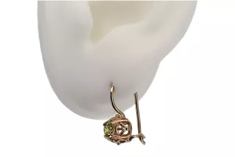 copy of Винтажные серьги из розового золота 14k 585 с александритом vec145