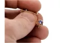Boucles d'oreilles vintage en or rose 14 carats 585 avec alexandrite vec145