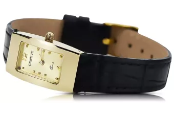 Италиански Жълт Руски розово злато Дамски часовник Geneve lw090y