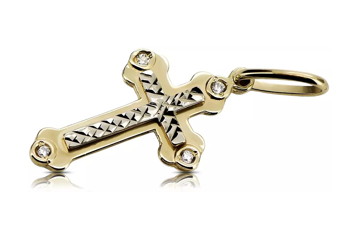 Croix orthodoxe d'or ★ russiangold.com ★ Gold 585 333 Prix bas