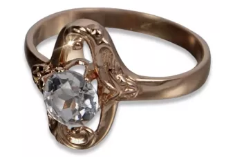 Vintage Rose Gold Ring 14K Alexandrite Ruby Emerald Sapphire Zircon 585 vrc358