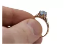 خاتم من الذهب الأحمر الوردي 14k 585 مع Aquamarine vrc122