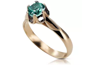 Ruso soviético rosa 14k 585 oro Alexandrite Ruby Esmeralda zafiro anillo Zircon vrc014