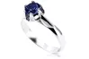 Vintage Silver Sapphire Ring 925 Polish 6mm vrc122s