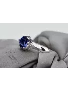 Vintage Silver Sapphire Ring 925 Polish 6mm vrc122s