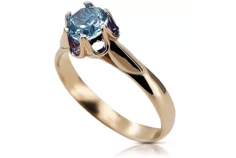 Silber 925 Rose vergoldet Aquamarine Ring vrc122rp Jahr