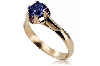 Silver 925 Rose Gold Plated Sapphire Ring vrc122rp Vintage