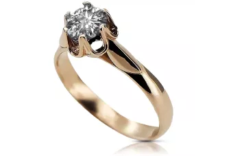 Сребърно 925 Розово злато покрито цирконово пръстен vrc122rp Vintage