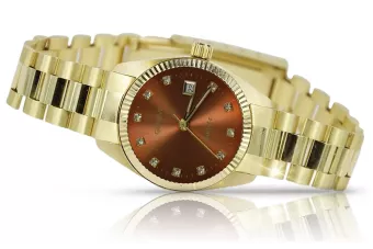 Gold men's watch Geneve ★ zlotychlopak.pl ★ Gold purity 585 333 Low Price!