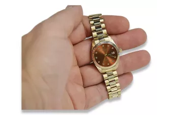 Gold men's watch Geneve ★ zlotychlopak.pl ★ Gold purity 585 333 Low Price!