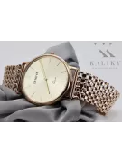 Ανδρικό ρολόι από κόκκινο ροζ χρυσό 14k 585 Geneve mw004r&mbw004r