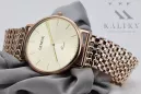 Ανδρικό ρολόι από κόκκινο ροζ χρυσό 14k 585 Geneve mw004r&mbw004r