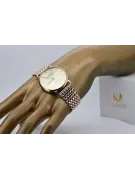 Ανδρικό ρολόι από κόκκινο ροζ χρυσό 14k 585 Geneve mw004r&mbw004r