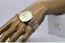 Ανδρικό ρολόι από κόκκινο ροζ χρυσό 14k 585 Geneve mw004r&mbw004r