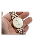 Ανδρικό ρολόι από κόκκινο ροζ χρυσό 14k 585 Geneve mw004r&mbw004r