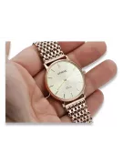 Męski zegarek z czerwonego różowego złota 14k 585 Geneve mw004r&mbw004r