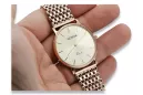 Ανδρικό ρολόι από κόκκινο ροζ χρυσό 14k 585 Geneve mw004r&mbw004r