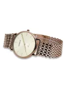 Ανδρικό ρολόι από κόκκινο ροζ χρυσό 14k 585 Geneve mw004r&mbw004r