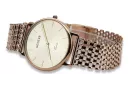 Ανδρικό ρολόι από κόκκινο ροζ χρυσό 14k 585 Geneve mw004r&mbw004r