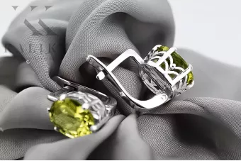 Inel Stil Vintage Peridot galben Lira sterlină de argint 925 vec003s
