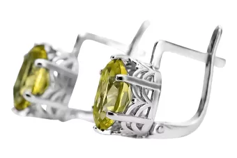 Vintage Ring Gelber Peridot Sterling Silber 925 vec003s