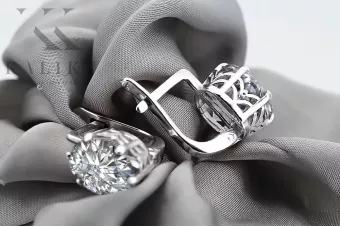 Plata de ley 925 Circón Anillo Vintage vec003s