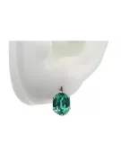 Silber Roségold plattiert 925 smaragd Ohrringe Vec033rp Jahr