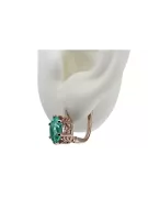 Silber Roségold plattiert 925 smaragd Ohrringe Vec033rp Jahr