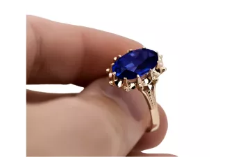 Руски съветски роза 14k 585 злато Александрит Рубин Изумруд Сапфир Циркон пръстен vrc189