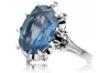 Silver 925 Aquamarine ring vrc079s Vintage