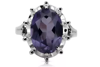 Russian Soviet rose 14k 585 gold Alexandrite Ruby Emerald Sapphire Zircon ring  vrc014