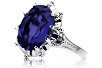 Silver 925 Ruský prsten s VRC079S vinobraní Sapphire