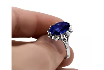 Russian Soviet rose 14k 585 gold Alexandrite Ruby Emerald Sapphire Zircon ring  vrc014