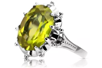 Stříbrný ruský 925 prsten s peridotem VRC079S vinobraní