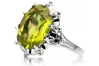 Silver 925 Peridot ring vrc079s Vintage