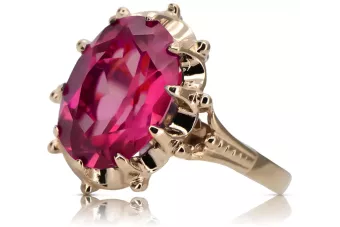 Серебряное кольцо с рубином из розового золота 925 пробы vrc079rp Vintage