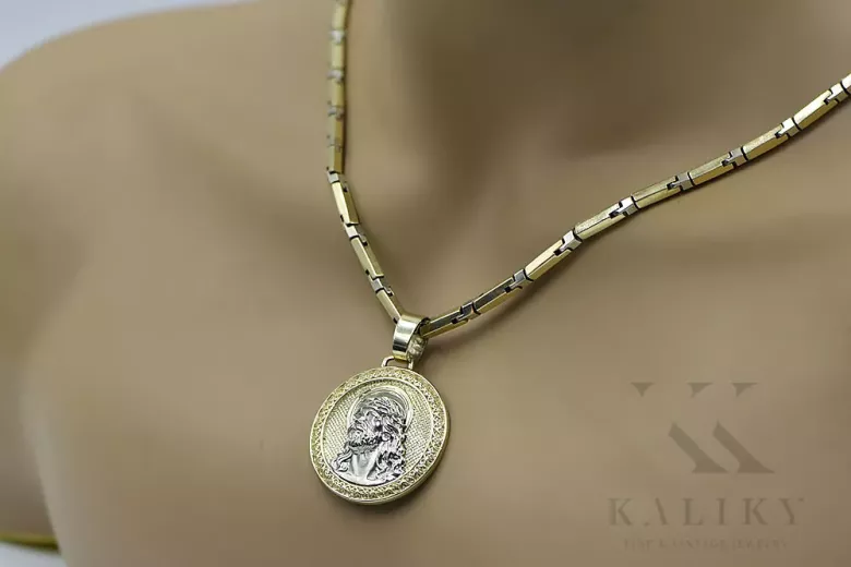 Jezus médaillon icône pendentif ★ https://zlotychlopak.pl/fr/ ★ Gold 585 333 bas prix