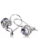 Silver 925 aleksandryte earrings vec145s Vintage