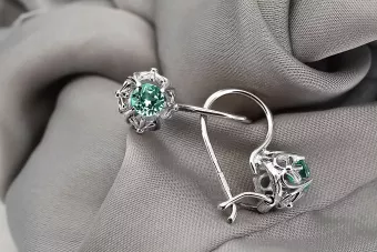 Silber 925 Smaragd Ohrringe Vec145s Jahr