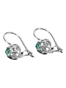 Silver 925 emerald earrings vec145s Vintage