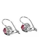 Silver 925 ruby earrings vec145s Vintage
