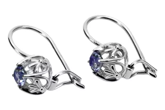 Silver 925 sapphire earrings vec145s Vintage
