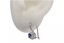 Silver 925 sapphire earrings vec145s Vintage