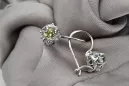 Silver 925 peridot earrings vec145s Vintage