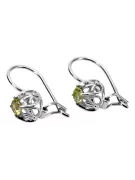 Silver 925 peridot earrings vec145s Vintage